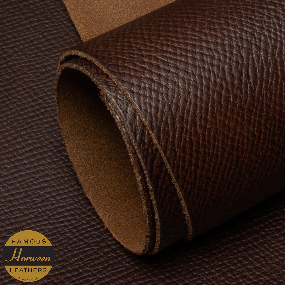 Horween Pioneer Hatch Grain Saddle Brown 1.6/1.8 – a leatherstore