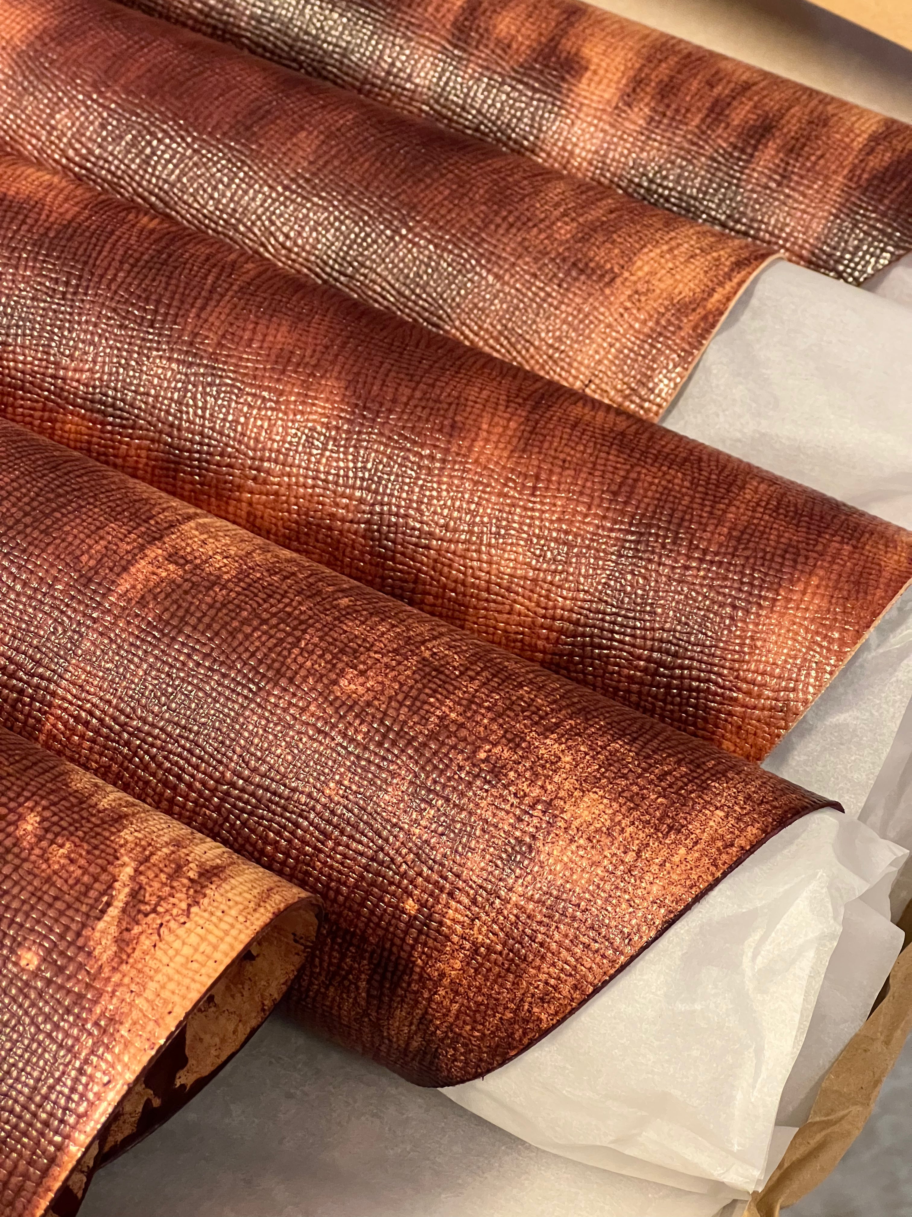 Exclusive Hatch Burgundy Marbled Shell Cordovan - ROCADO – a leatherstore