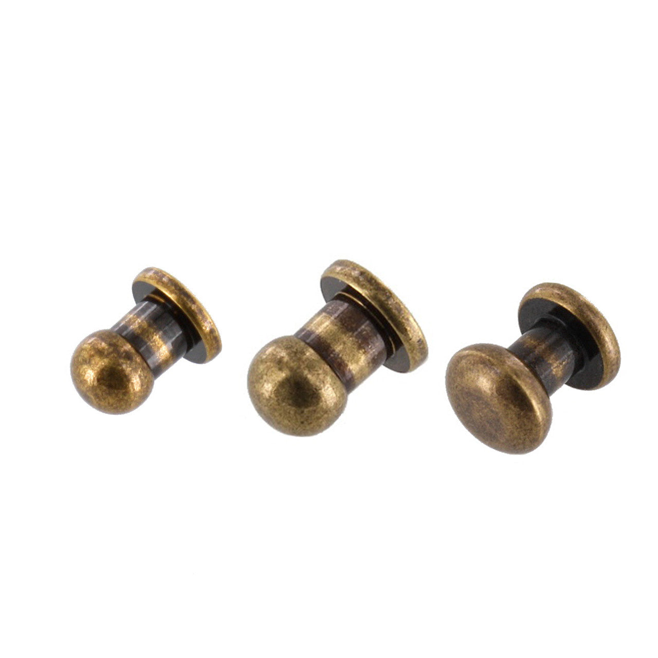 Button Coarl B1018 Collar Button, Solid Brass-LL ***Requires the back post B-1414 ...