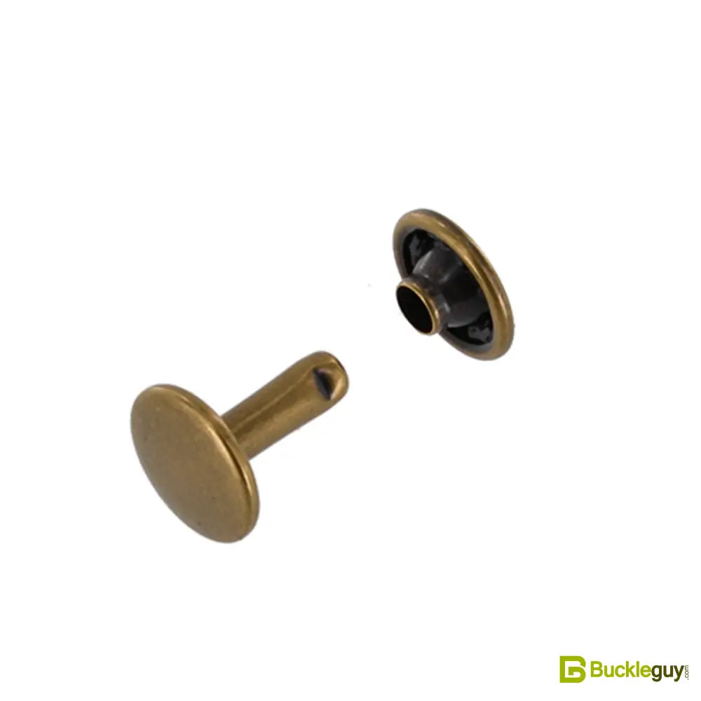 Double Cap Rivet, Antique Brass, Solid Brass-LL (100 sets per bag), Mu ...
